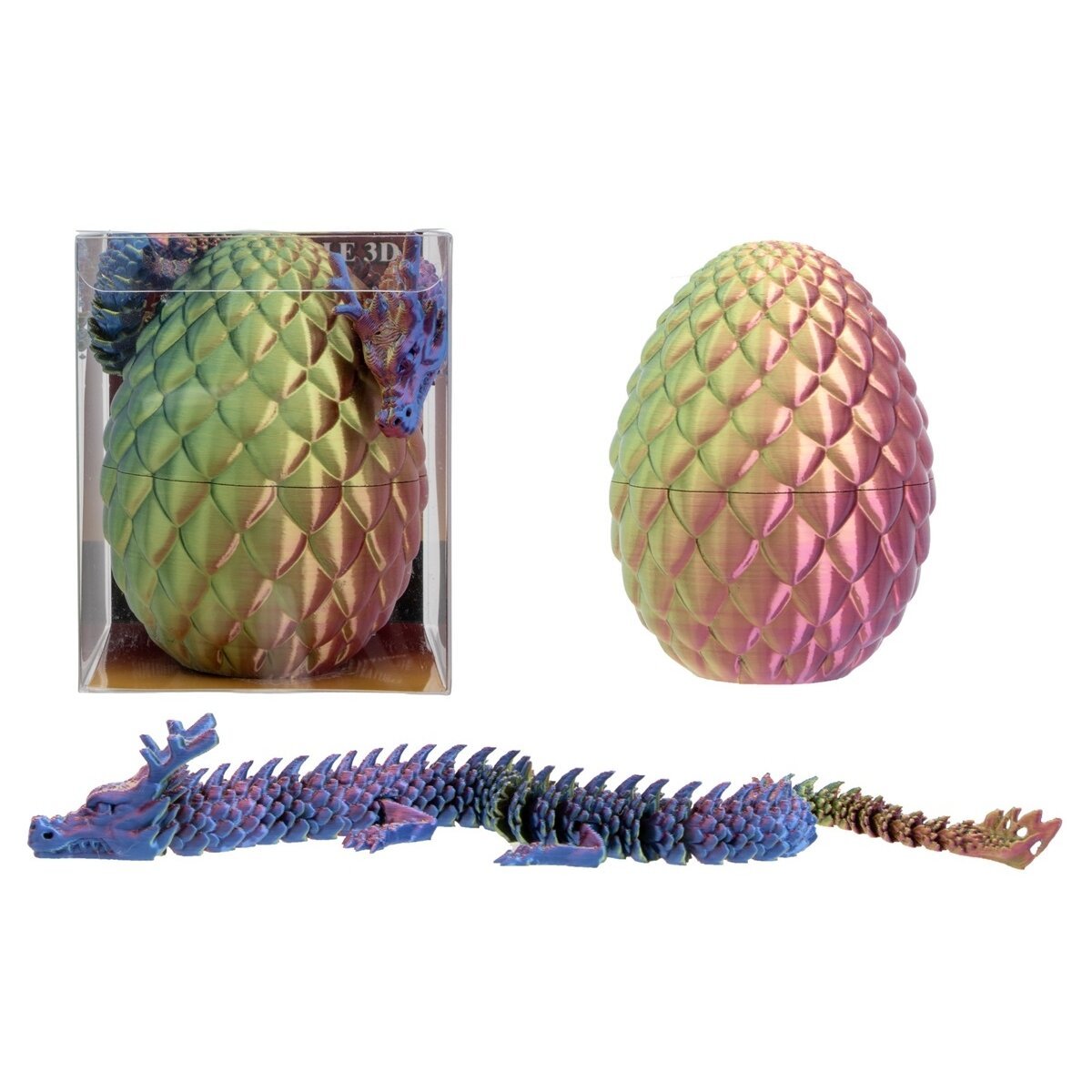 3D kiaušinis su drakonu arba gyvate 10 cm - Image 3