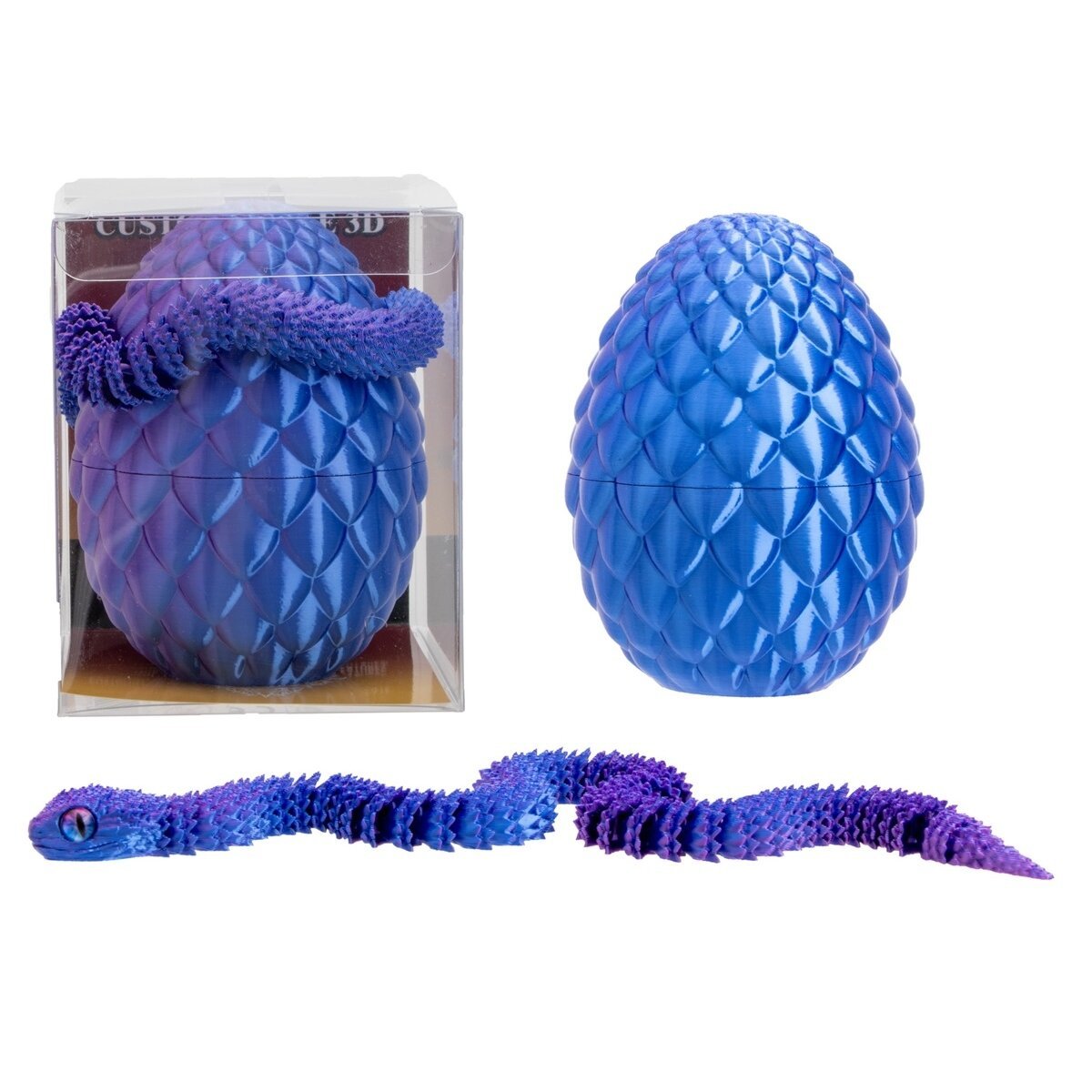 3D kiaušinis su drakonu arba gyvate 10 cm - Image 4