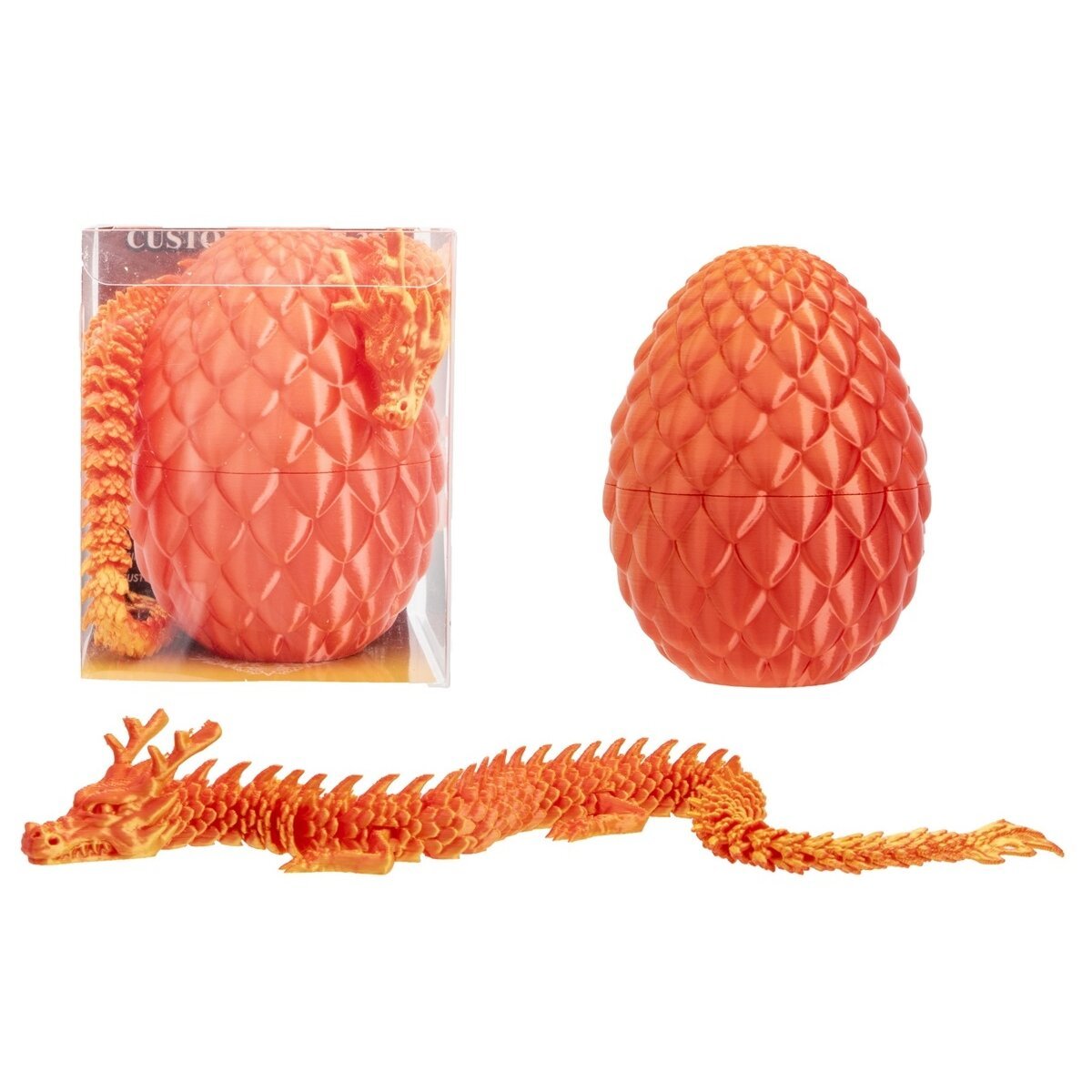 3D kiaušinis su drakonu arba gyvate 10 cm - Image 2