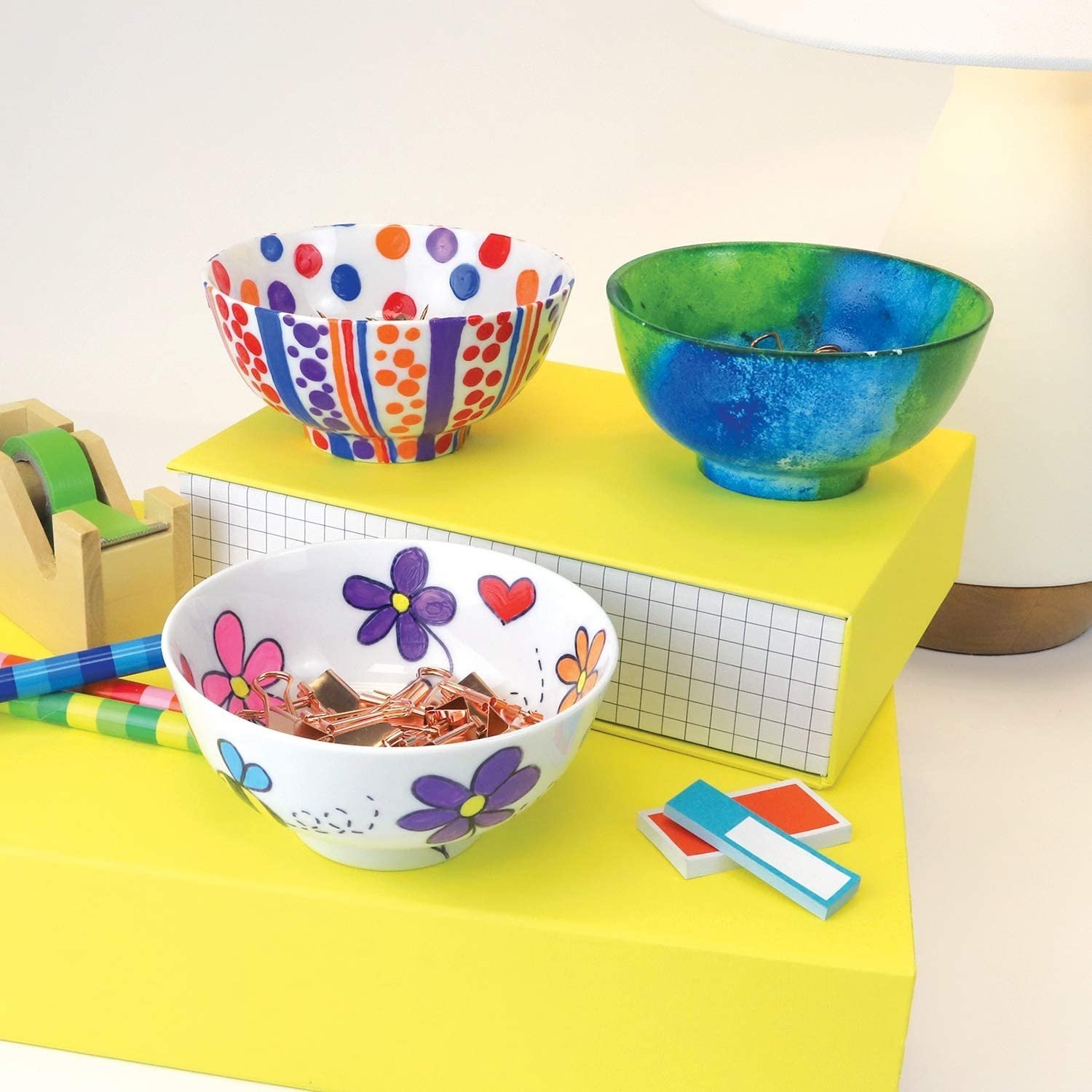 Kūrybinis rinkinys „Paint Your Own Porcelain Bowls“ - Image 3