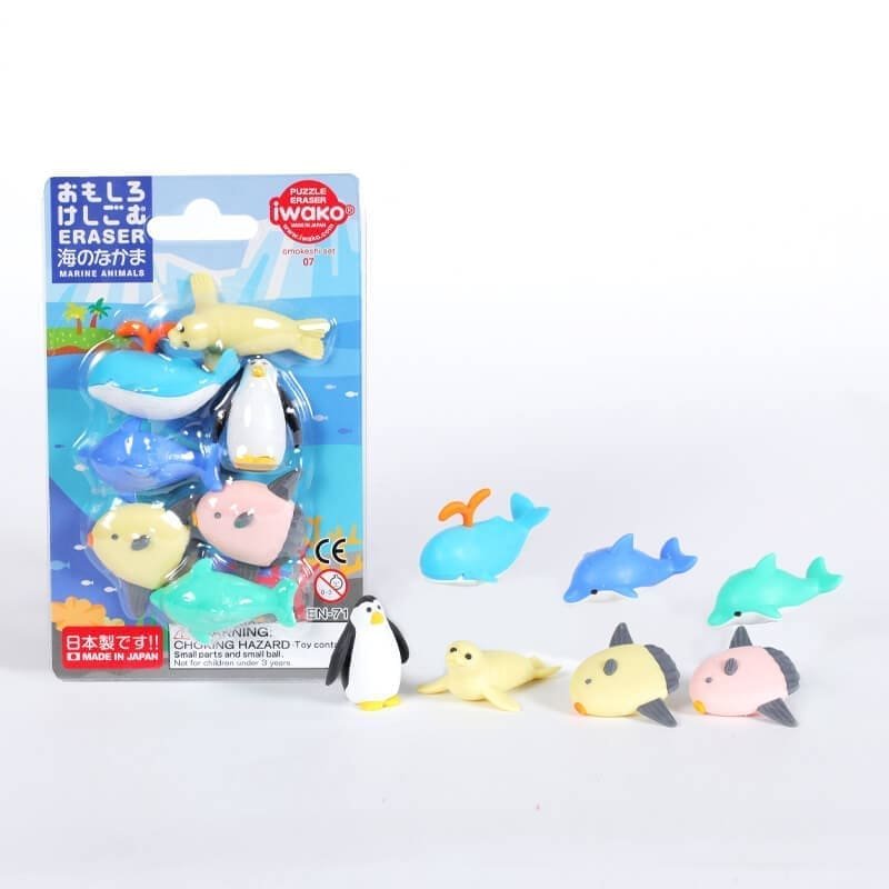 IWAKO trintukų – dėlionių rinkinys „Marine Animals“