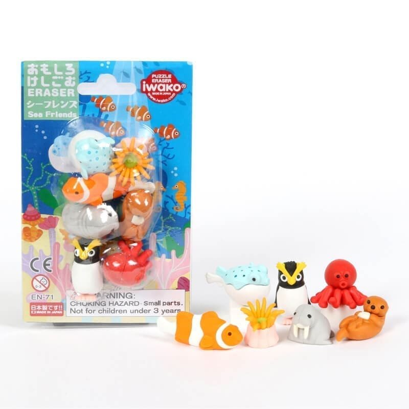 IWAKO trintukų – dėlionių rinkinys „Sea Friends“