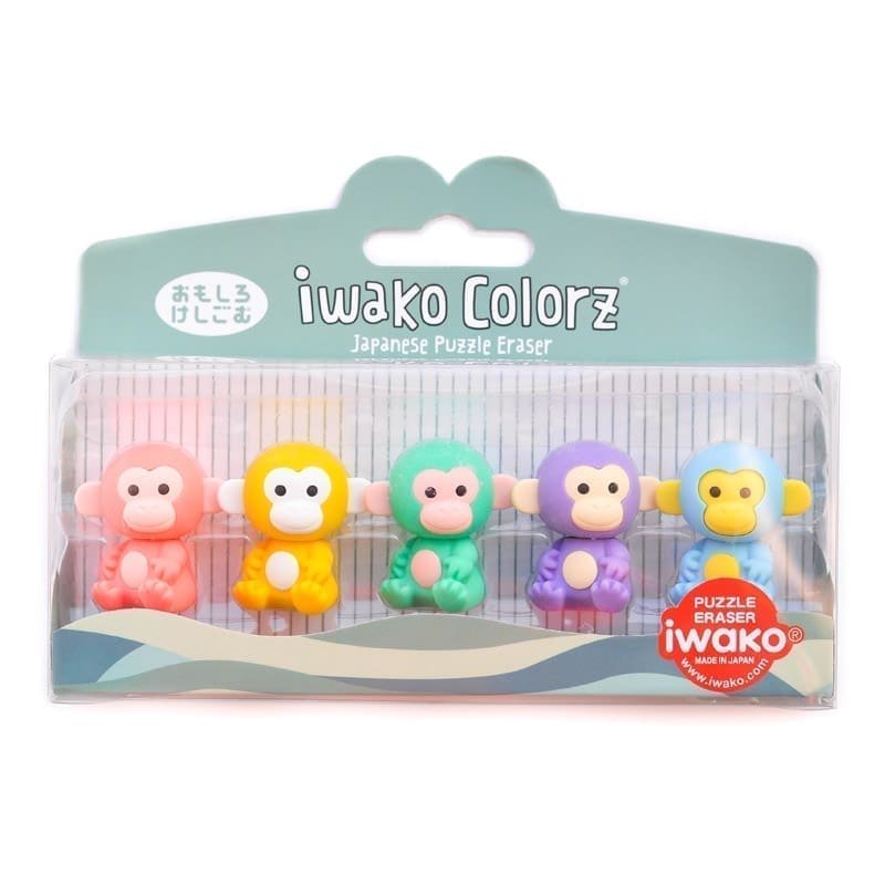 IWAKO trintukų – dėlionių rinkinys „Colorz Monkey“ - Image 2