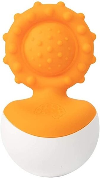 Kūdikio žaislas „Dimpl Wobbl“ (oranžinis)