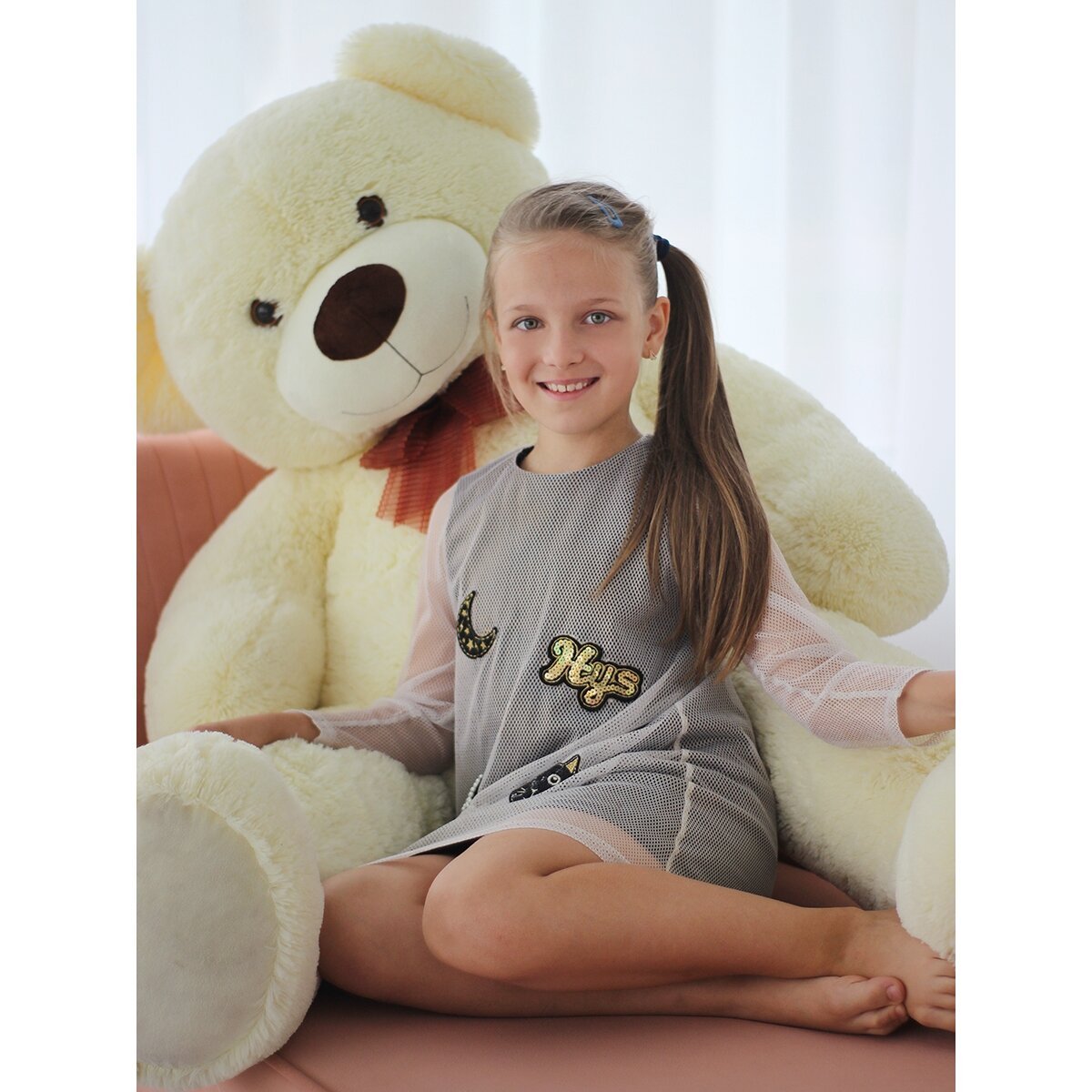 Fancy minkštas meškinas Meduolis sėdintis 78 cm - Image 4