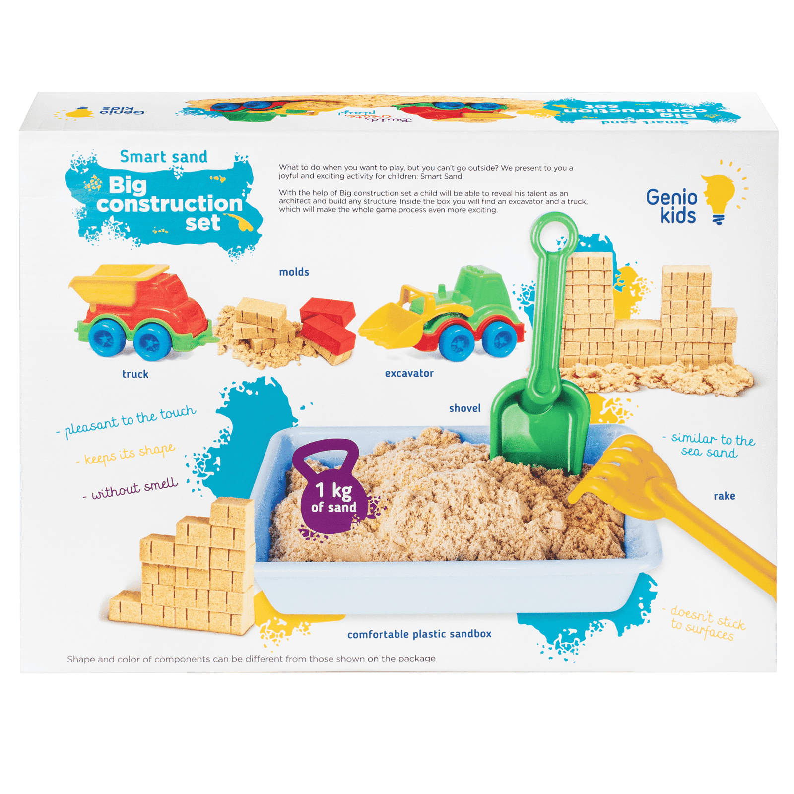 Genio kids rinkinys išmanusis smėlis su smėliadėže Big Construction 1 kg - Image 2