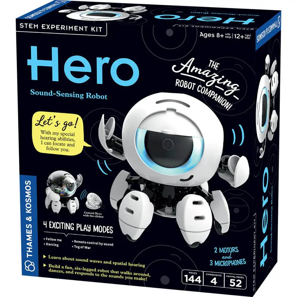 Į garsą reaguojantis robotas – Herojus