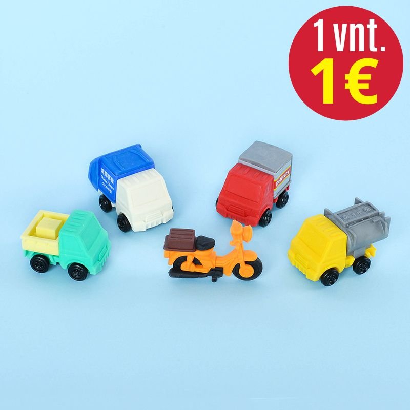 10 vnt. IWAKO figūrėlių - trintukų „Service Vehicles“