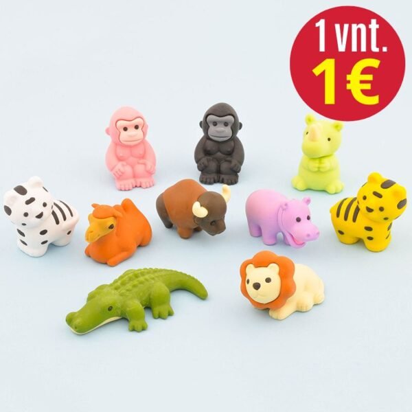 IWAKO trintukų-figūrėlių rinkinys "Safari", 10 vnt.