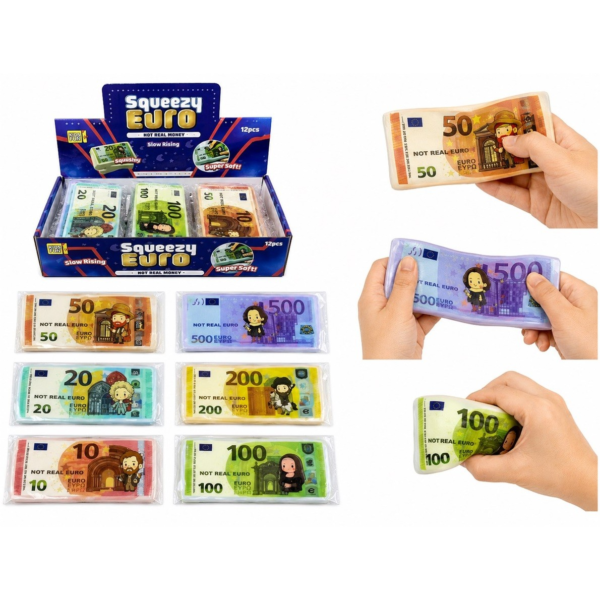 Kids Fun antistresinis žaislas Euro banknotai 15 cm