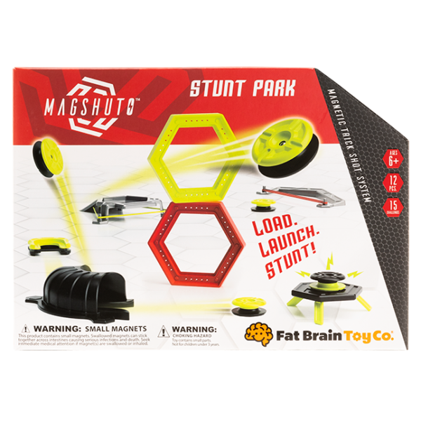 Fat Brain Toys Magshuto Stunt Park – magnetinių triukų ir taiklumo rinkinys