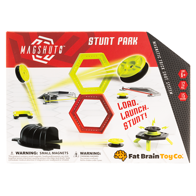 Fat Brain Toys Magshuto Stunt Park – magnetinių triukų ir taiklumo rinkinys